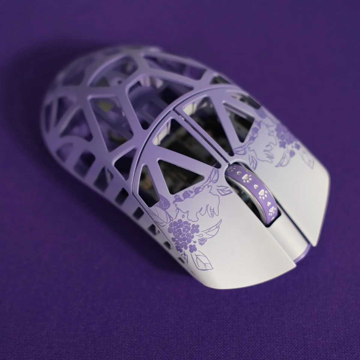 WLmouse Beast X 8K x Fabulous Beasts Magnesium Wireless Gaming Mouse - White and Purple