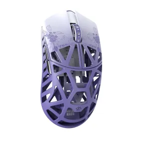 WLmouse Beast X 8K x Fabulous Beasts Magnesium Wireless Gaming Mouse - White and Purple