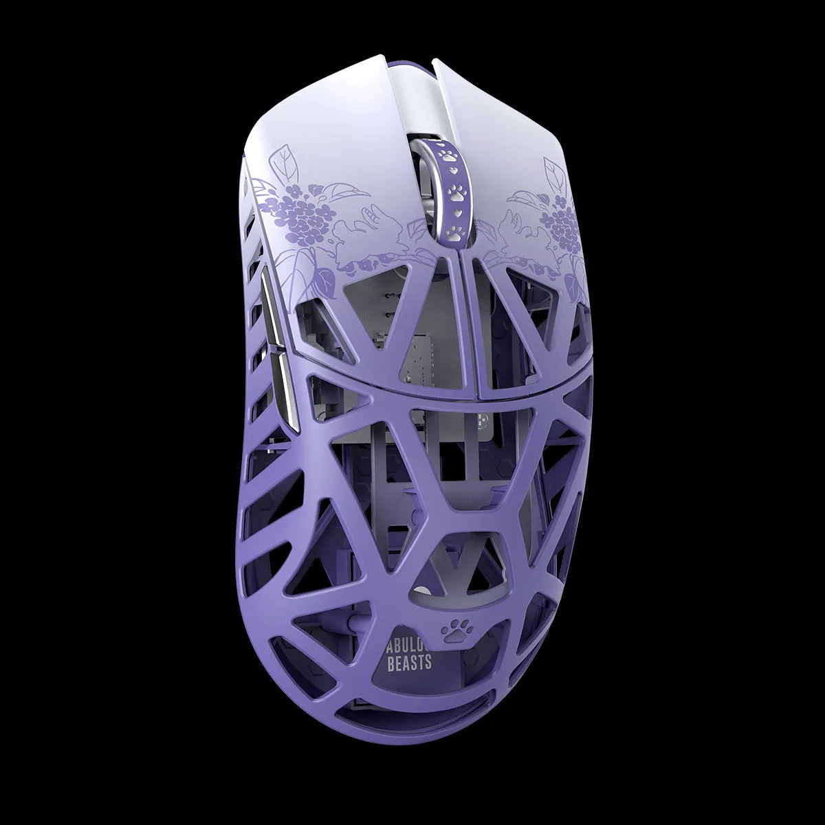 WLmouse Beast X 8K x Fabulous Beasts Magnesium Wireless Gaming Mouse - White and Purple