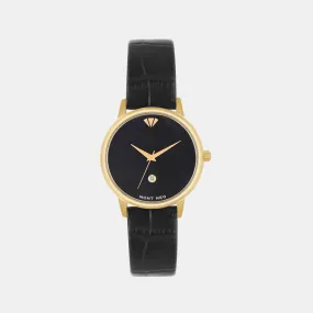 Women Black Analog Leather Watch L1034E-L2204