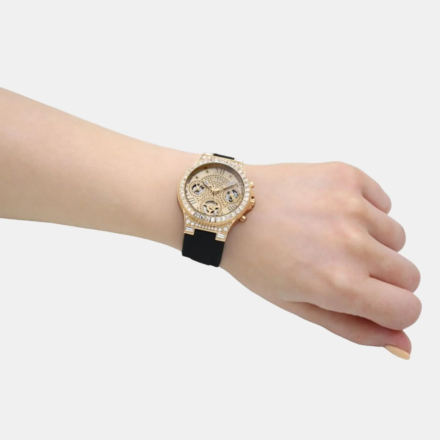 Women Gold Analog Silicon Watch GW0257L1