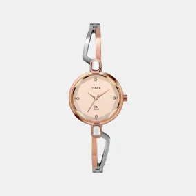 Women Rose Gold Analog Stainless Steel Watch TWEL15101