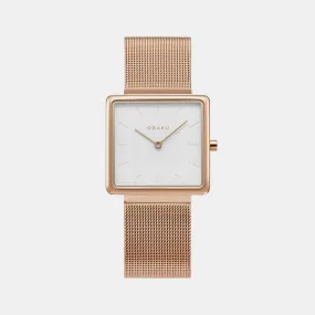 Women White Analog Brass Watch V236LXVIMV