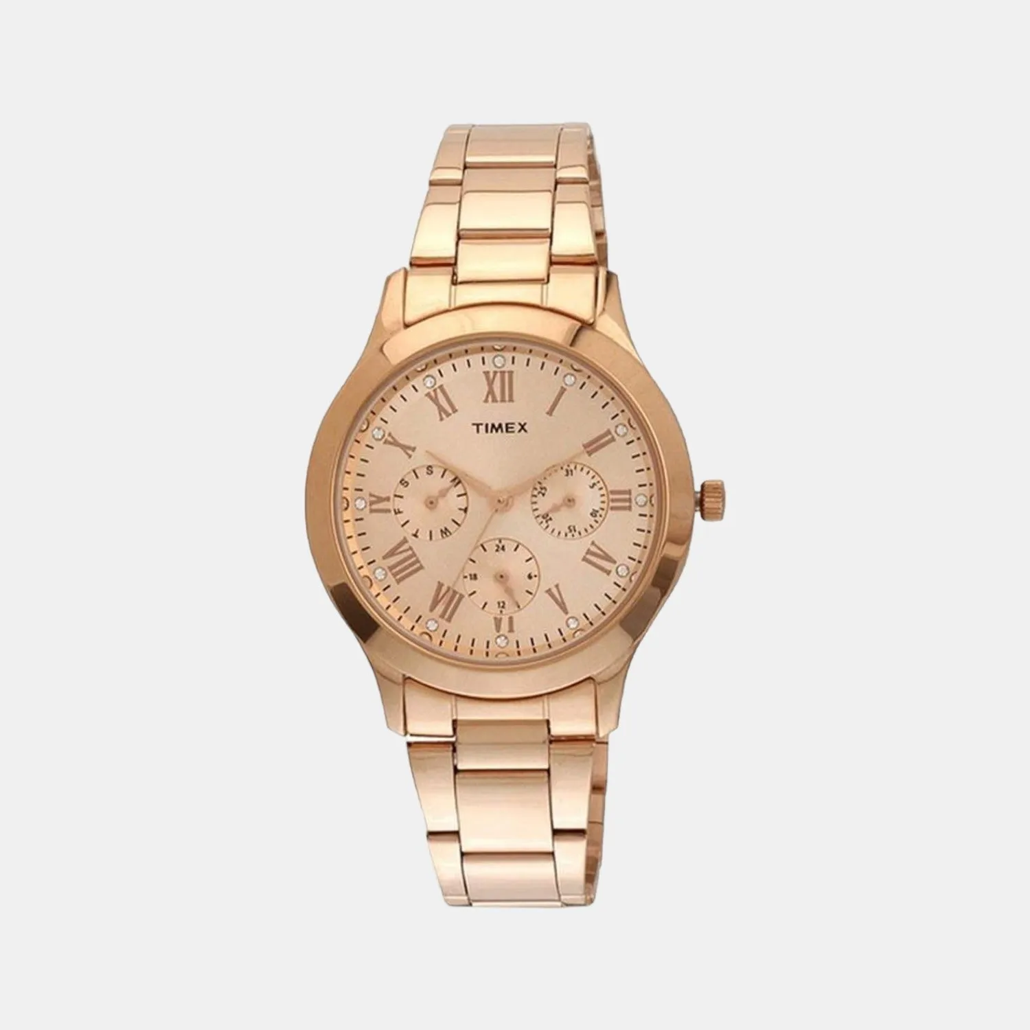 Women's Rose Gold Multi-Function Stainless Steel Watch TW000Q810