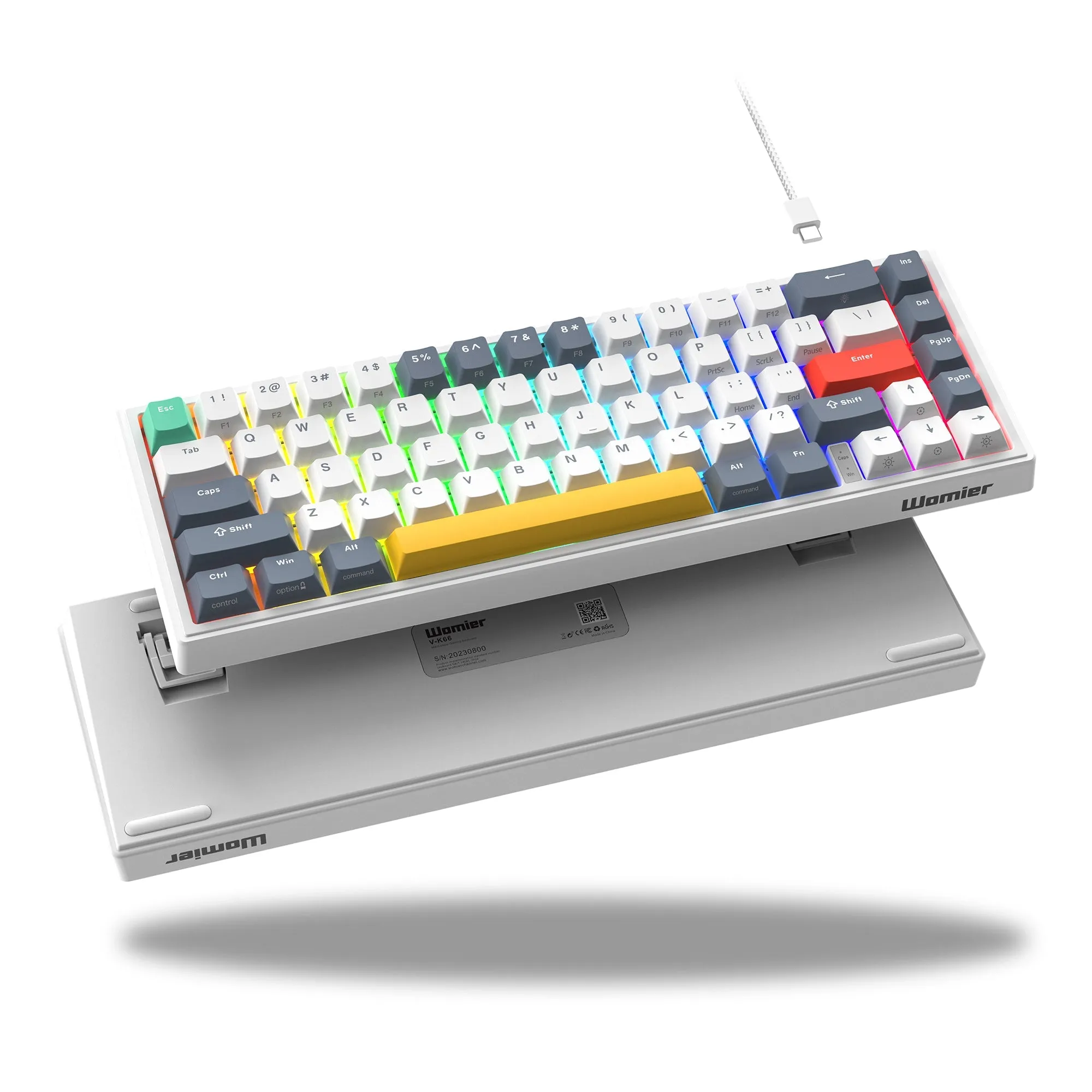 Womier V-K66 Gasket Mounted Wired Mechanical Keyboard (2 Colors)