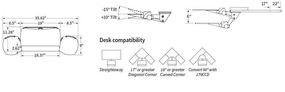 Workrite Advantage Platform Keyboard Tray System with Options